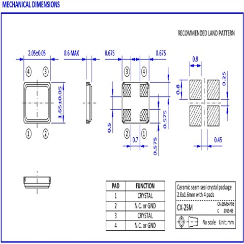 6G通信模塊晶振 NKG汽車級晶體 S2SM30.0000F12M25-EXT