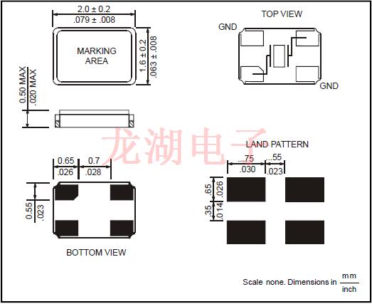 RUBYQUARTZ高質(zhì)量晶體,R2016無源貼片晶振,R2016-20.000-10-2050-TR諧振器